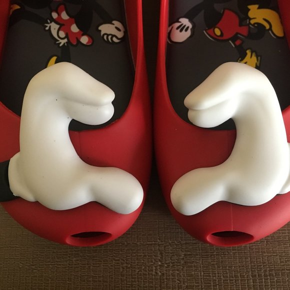 New Mini Melissa Disney Micky Heart Hands Shoes - Picture 8 of 9